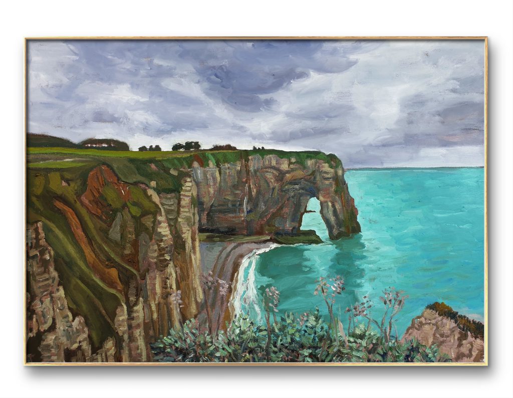 Dialogue avec Claude Monet Etretat 2023 Oil on canvas by Florent Espana