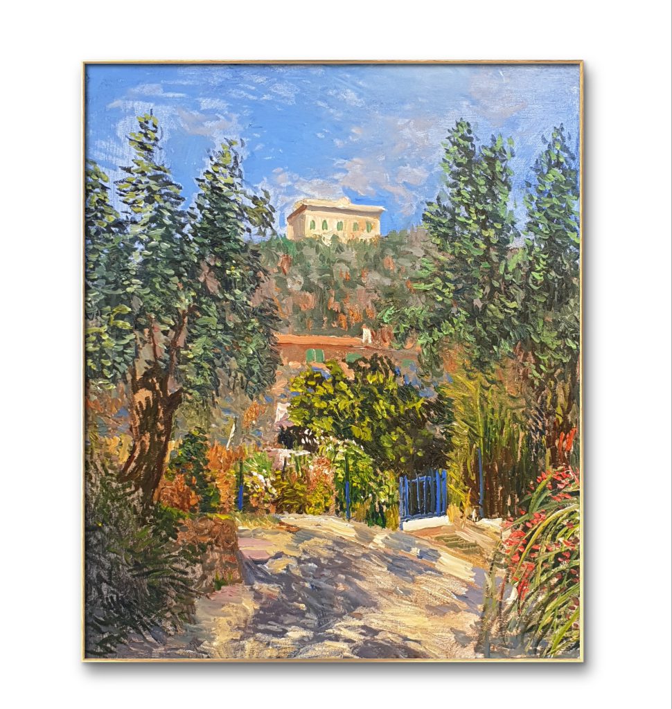 Chateau Cachiardy de Montfleuri dit Véone 2023 (Breil-sur-Roya) Oil on canvas by Florent Espana
