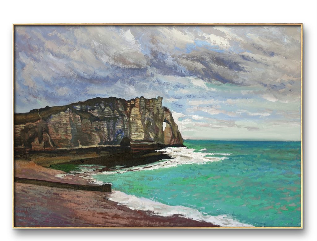 Dialogue avec Claude Monet Etretat 2023 Oil on canvas by Florent Espana