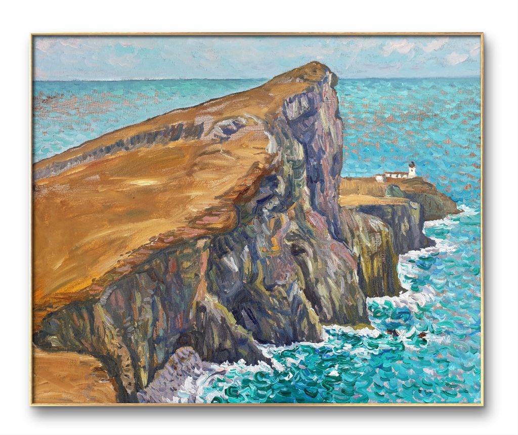 Dialogue avec Claude Monet Etretat 2023 Oil on canvas by Florent Espana