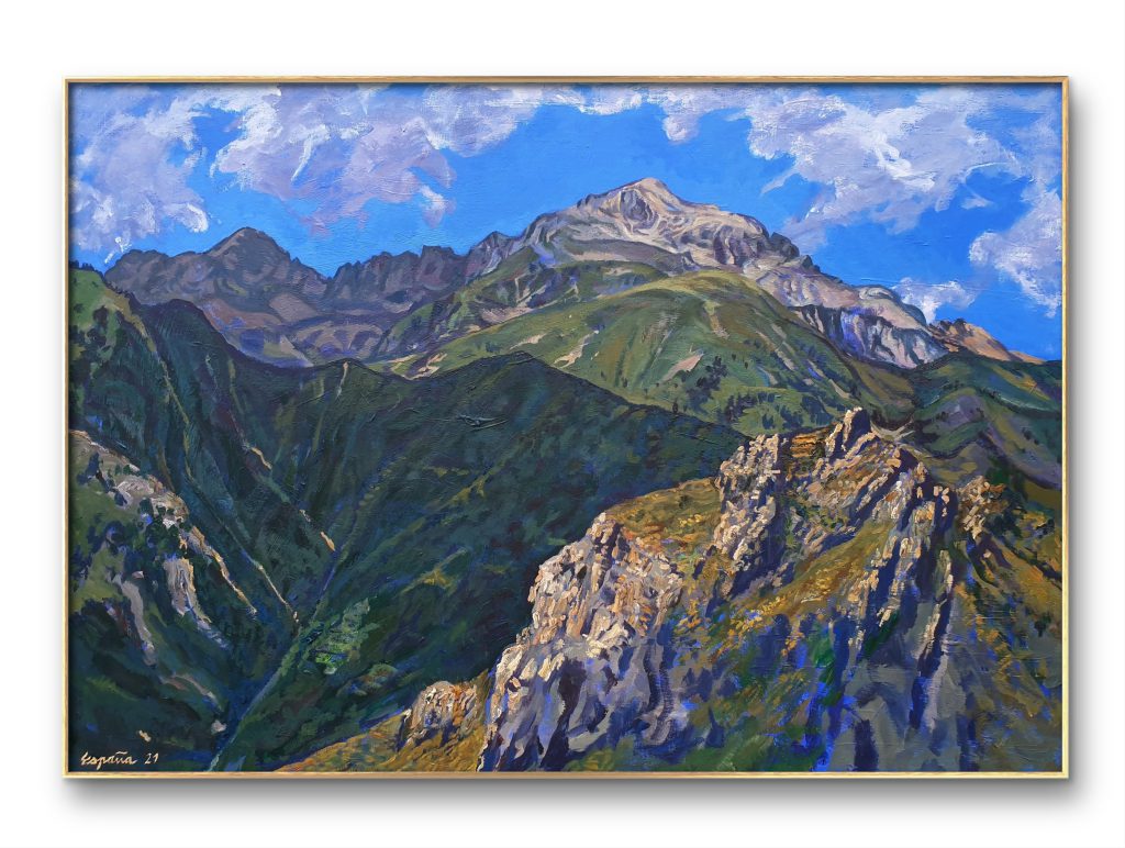 L'Abysse 2021 (Tende) Oil on canvas by Florent Espana
