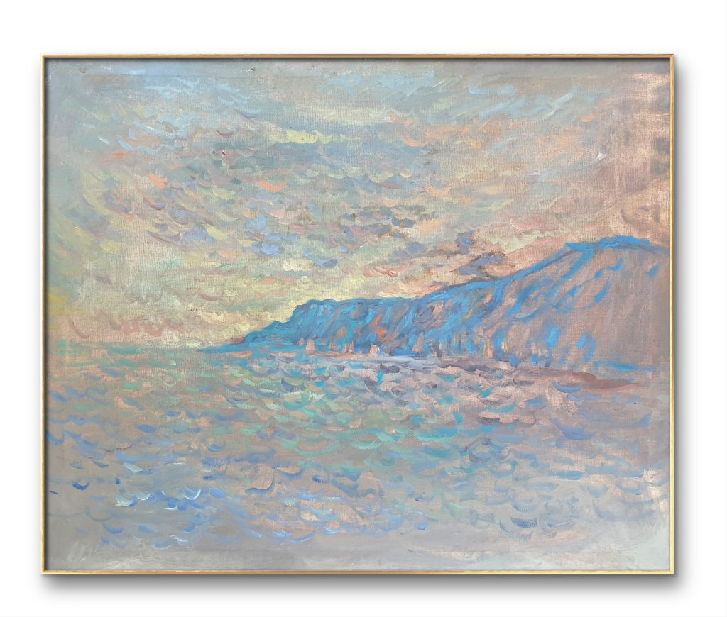 Dialogue avec Claude Monet Monaco vu de Cap-Martin 2023 Oil on canvas by Florent Espana