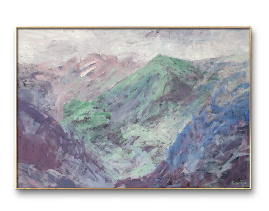 Tempête Alex sur Tende 2020 Mixed Media on canvas by Florent Espana