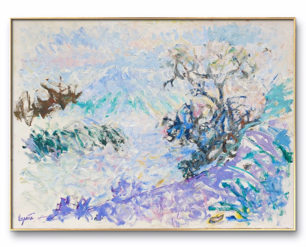 Dialogue avec Hokusai 2024 Oil on canvas by Florent Espana