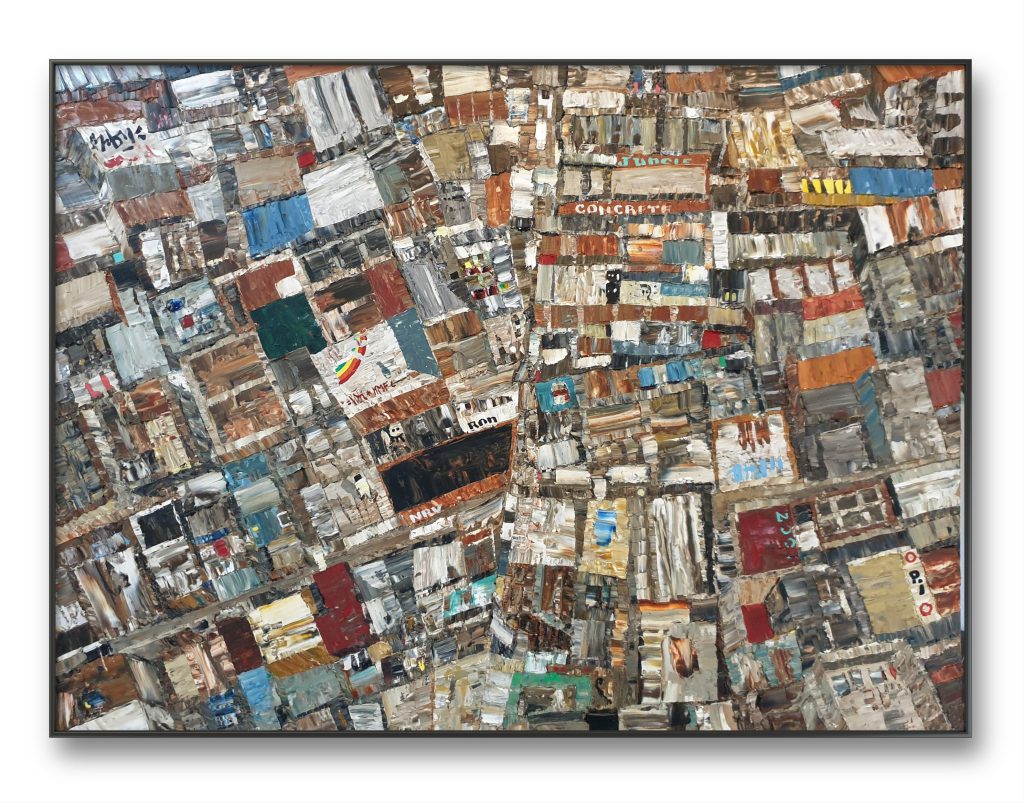 Favela Masterpiece 2020 oil on canvas by Florent Espana
