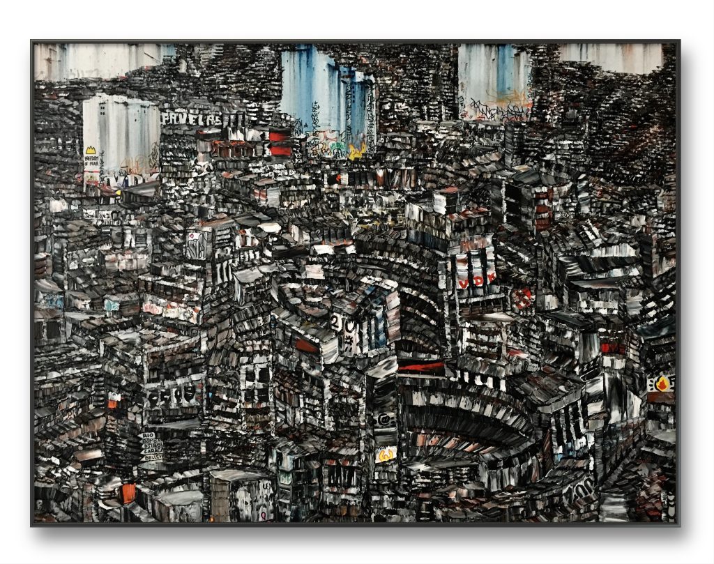 Favela masterpiece AKIRA 2018 Oil on canvas by Florent Espana